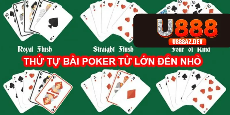 Định nghĩa về thứ tự bài trong Poker