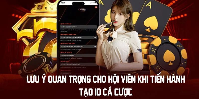 Lưu ý quan trọng cho hội viên khi tiến hành tạo ID cá cược